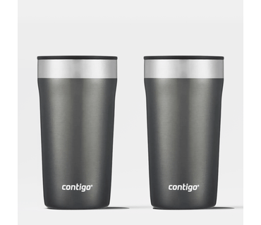 Kit com 2 Copos Termicos Street Cinza Contigo _ 473ml-min